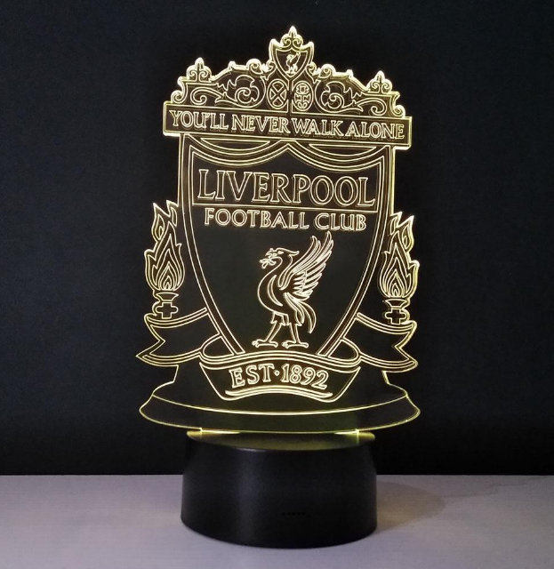 Lampe LED Liverpool FC modèle 3D