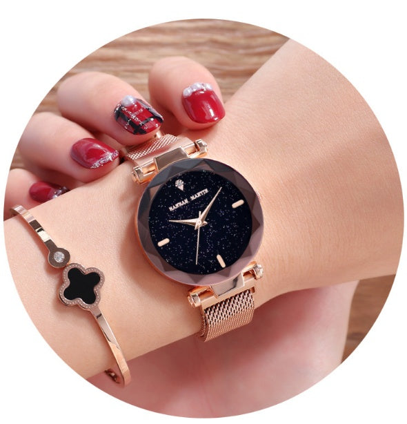 Reloj magnético estrellado para mujer.