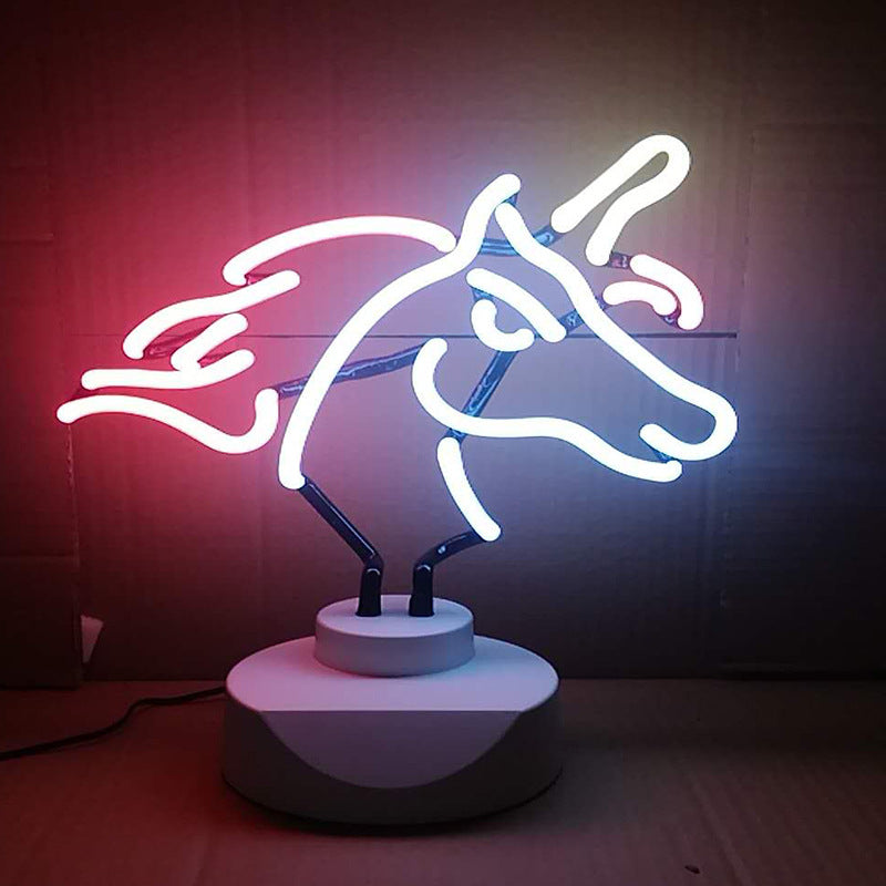 Creative Decoration Desktop Unicorn Neon Lights