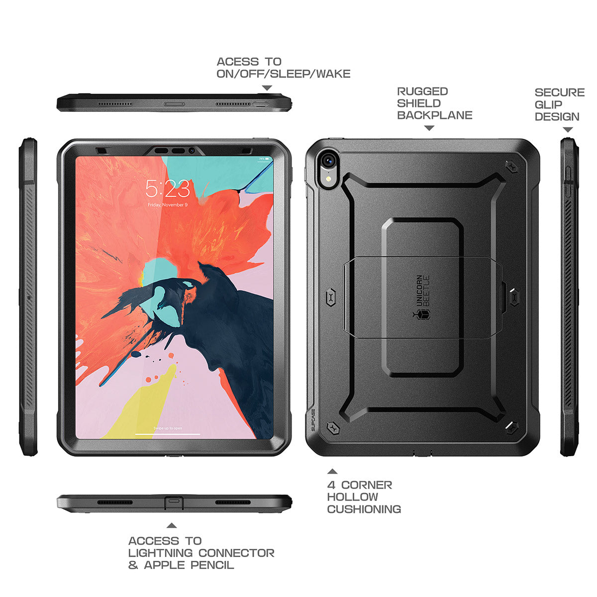 Compatible With  Compatible With, Pencil For IPad Pro 12.9 SUPCASE UB PRO Full-body Cover With Built-in Screen Protector & Kickstand