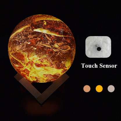 Painted flame LED 3D night light