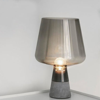 Simple modern cement glass table lamp