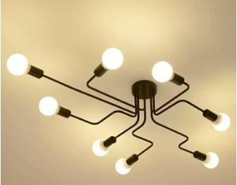 Lámpara de techo creativa de estilo industrial retro para loft americano, iluminación decorativa para techo de araña de hierro forjado gecko