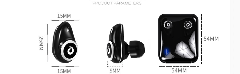 Casque Bluetooth sans fil mini petit sport invisible bouchons d'oreille binauraux intra-auriculaires conduite unisexe en cours d'exécution casque étanche peut répondre au téléphone