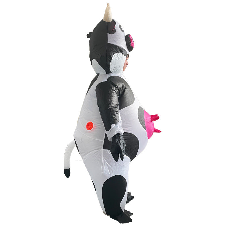 Disfraz de cosplay para fiesta, divertido disfraz de vaca Bobo, ropa inflable