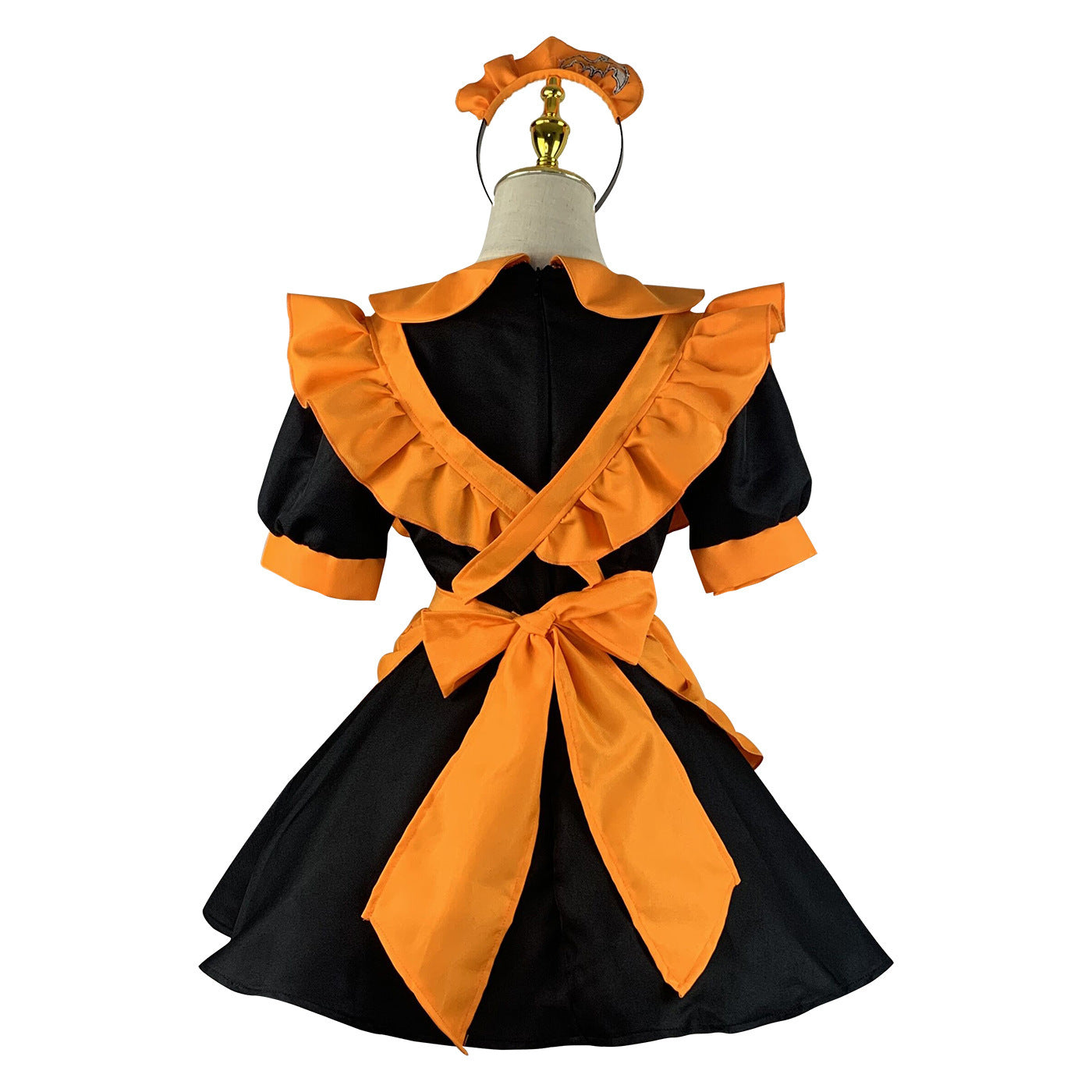 Tenue de femme de chambre brodée en polyester pour Halloween