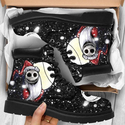 Botas con estampado de dibujos animados de Halloween para mujer