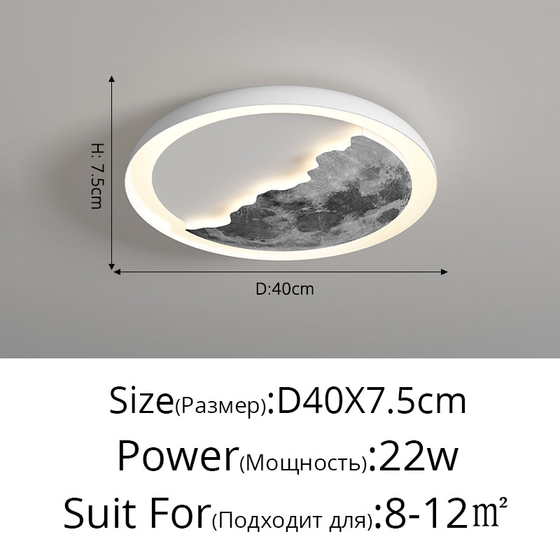Planeta Luna Lámpara De Techo Dormitorio Creativo
