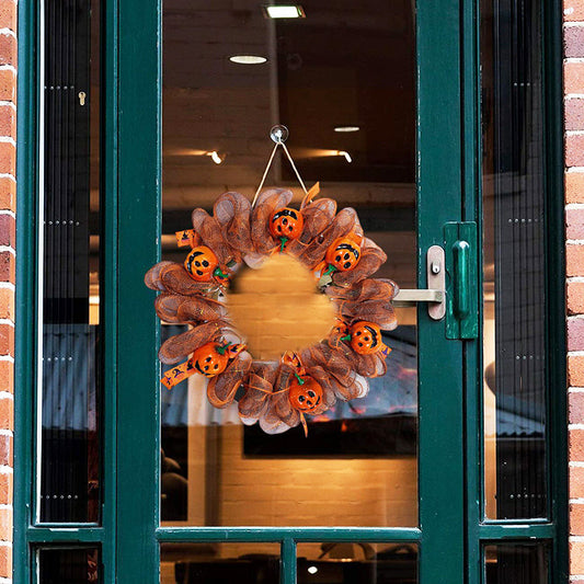 Garland Halloween Front Door Interior Scene Set Bezel