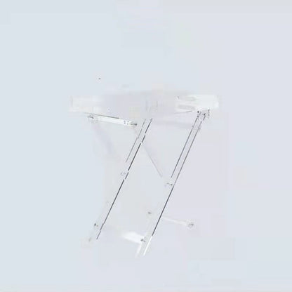 Mesa pequeña plegable de acrílico transparente