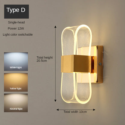 Accesorio de iluminación de lámpara de pared de estilo nórdico dorado