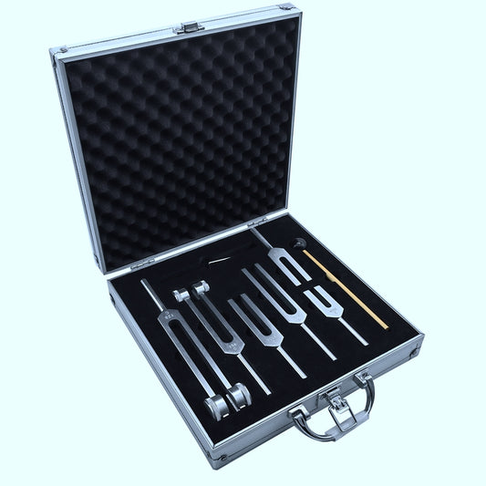 Aluminum Alloy Tuning Fork Set Gift Box Of Six 128 256 512 1024 2048