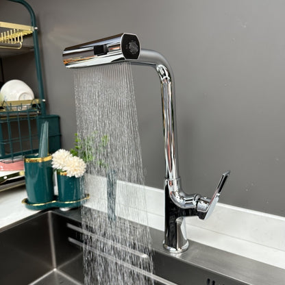 Household Minimalist Rotating Pull-out Sink Faucet