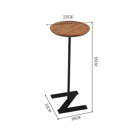 Mini mesa de madera maciza de ángulo estrecho, sala de estar, dormitorio, sofá, mesa pequeña