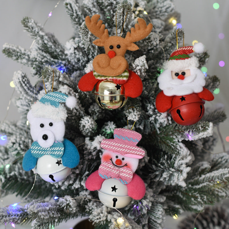 Christmas Decorations Festival Small Pendants Christmas Tree Pendants With Bells Small Pendants Christmas Gifts Doll Bells