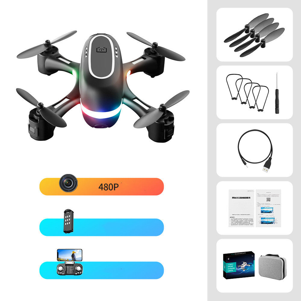 Mini avión de control remoto LED degradado de fotografía aérea