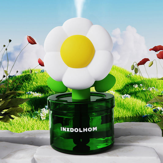 Humidificador de flores pequeño, carga USB, creatividad de escritorio