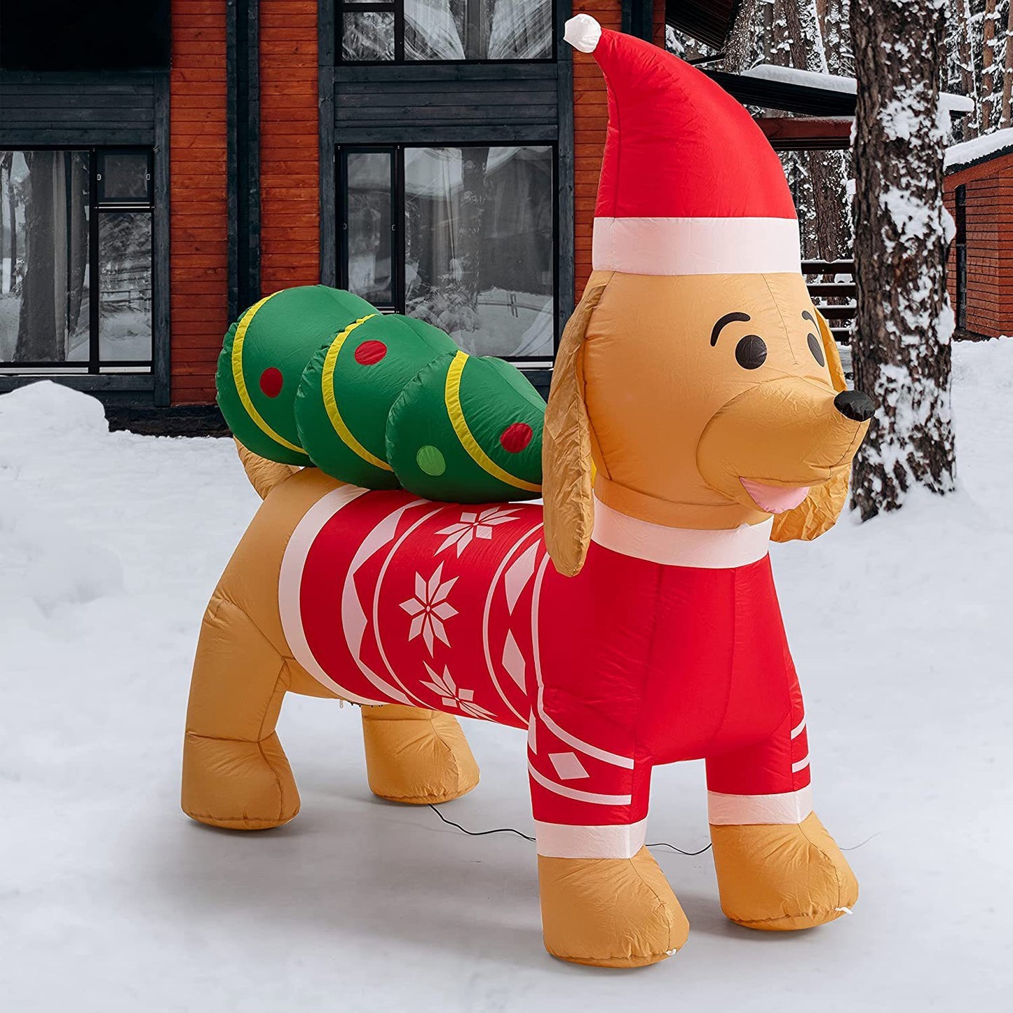 Adornos navideños con forma de salchicha para el árbol de Navidad