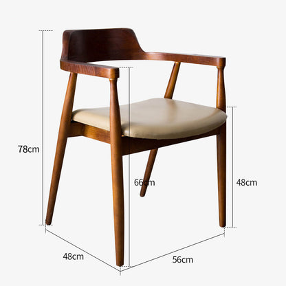 Table à manger et chaises simples en bois massif pour la maison