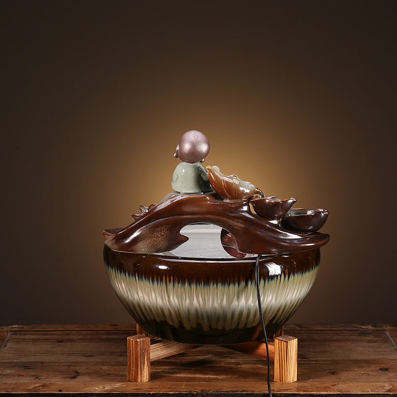 Ceramic Fountains Attract Wealth Decoration Household Humidifier