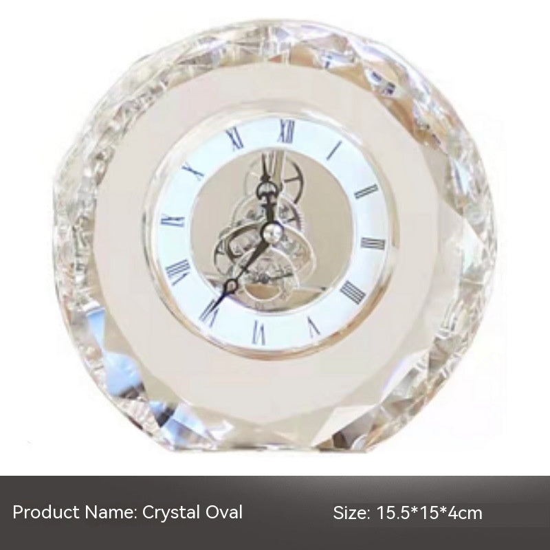 Reloj de cristal Adorno mecánico Decoración suave