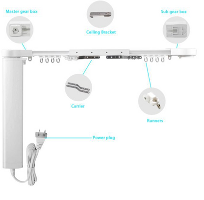 Electric Curtain DIY Assembly Set Voice Control Smart Mute Curtain Track