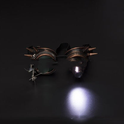 Lunettes Steampunk d'Halloween avec lumières LED