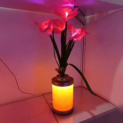 Lampe à fleurs minimaliste et créative, Vase USB, décoration de la maison