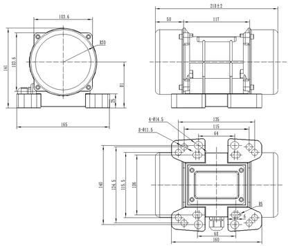 Le moteur de vibration de Mve200dc12v 24v convient à l'équipement concret extérieur