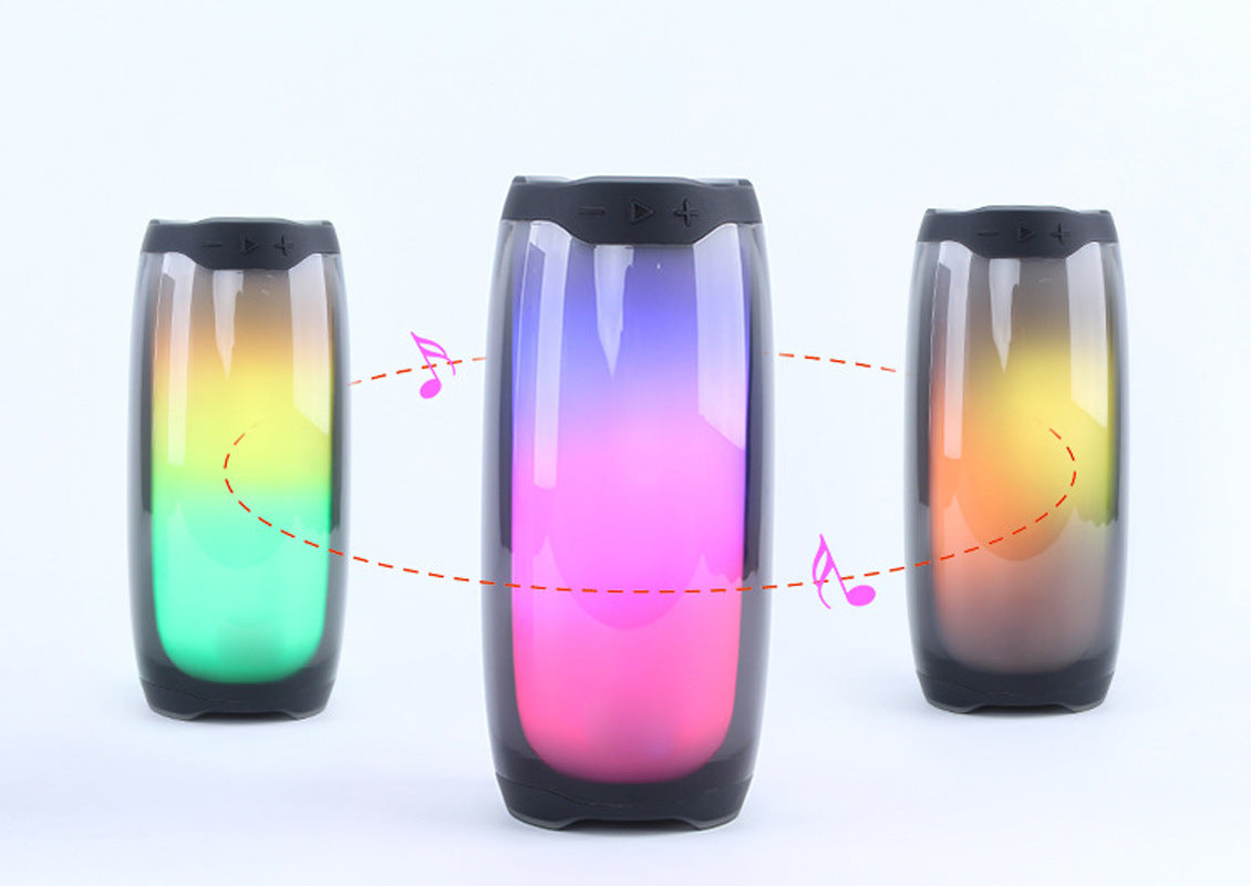 Haut-parleur Bluetooth, effet de lumière colorée, caisson de basses de carte, son de lumière colorée