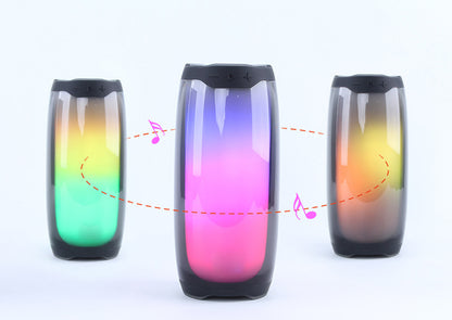 Altavoz Bluetooth, efecto de luz de colores, subwoofer de tarjeta, sonido de luz de colores