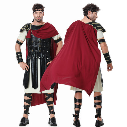 Costume d'Halloween gladiateur romain Cosplay Performance Wear