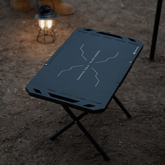 Petite table en acier portative pliante de camping en plein air