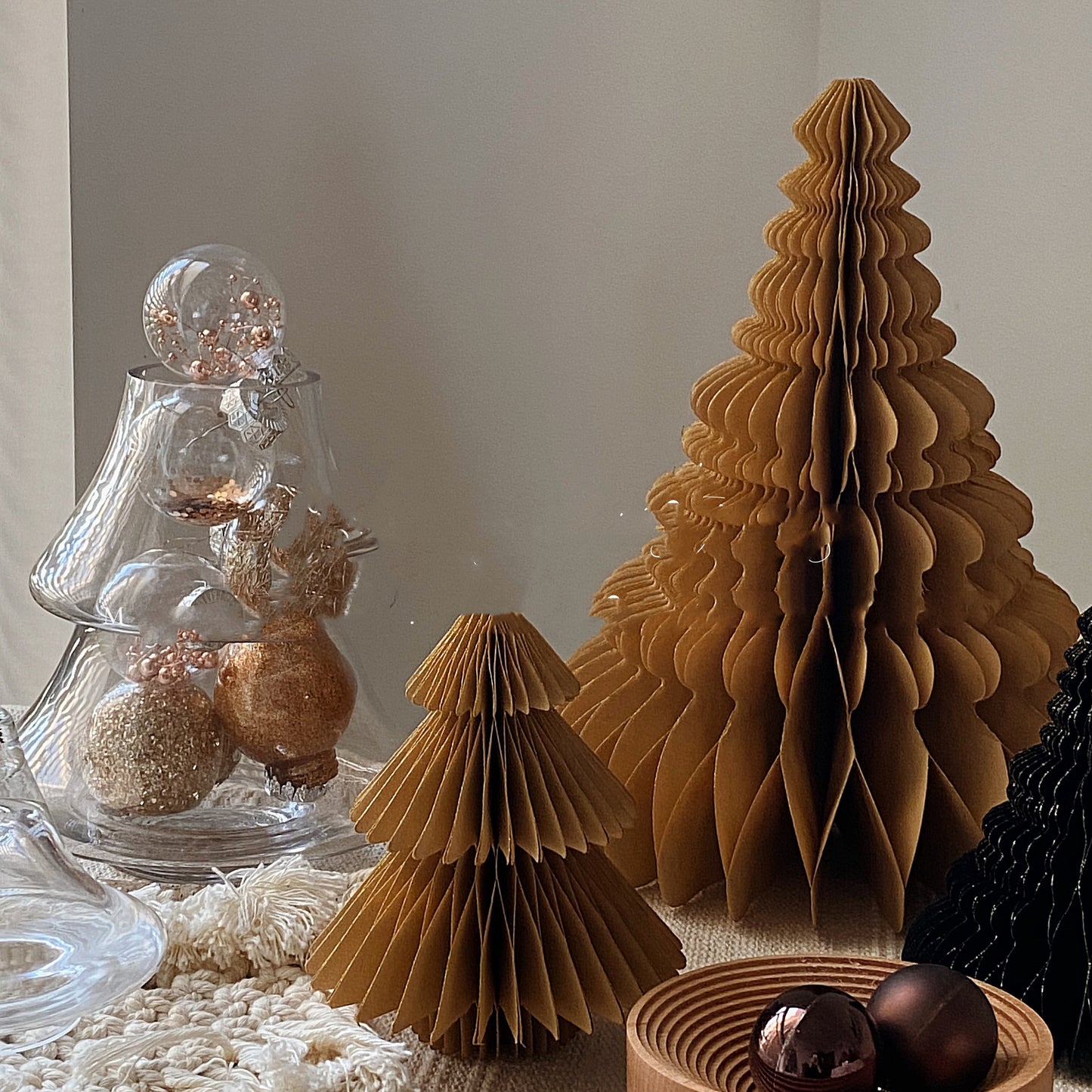 Ornements de décoration pour la maison en forme d'arbre de Noël en origami