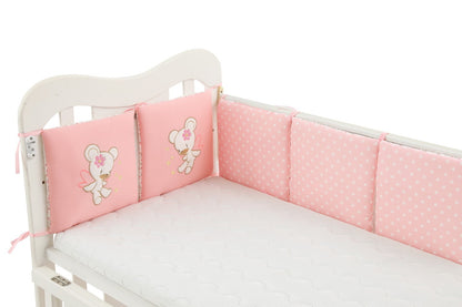 Baby Bed Cover Pink Stars Angel Bear