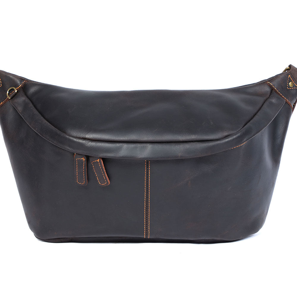 Vintage Casual Cowhide Chest Bag