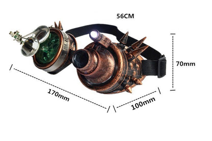 Halloween Steampunk Goggles Plus LED Lights