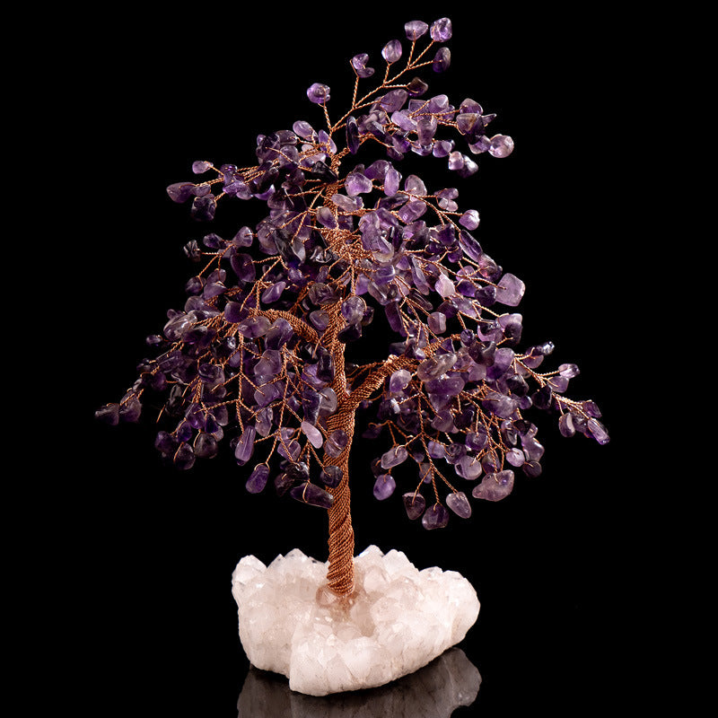 Natural Crystal Wealth Tree Colorful Home Decoration