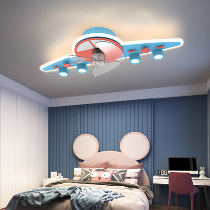 Le ventilateur allume l'intelligence de plafond de chambre d'enfants