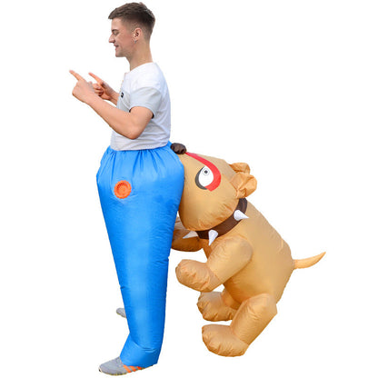 Halloween Inflatable Clothing Inflatable Dog Costume Festival Funny Dog Bite Ass Funny Inflatable Toy