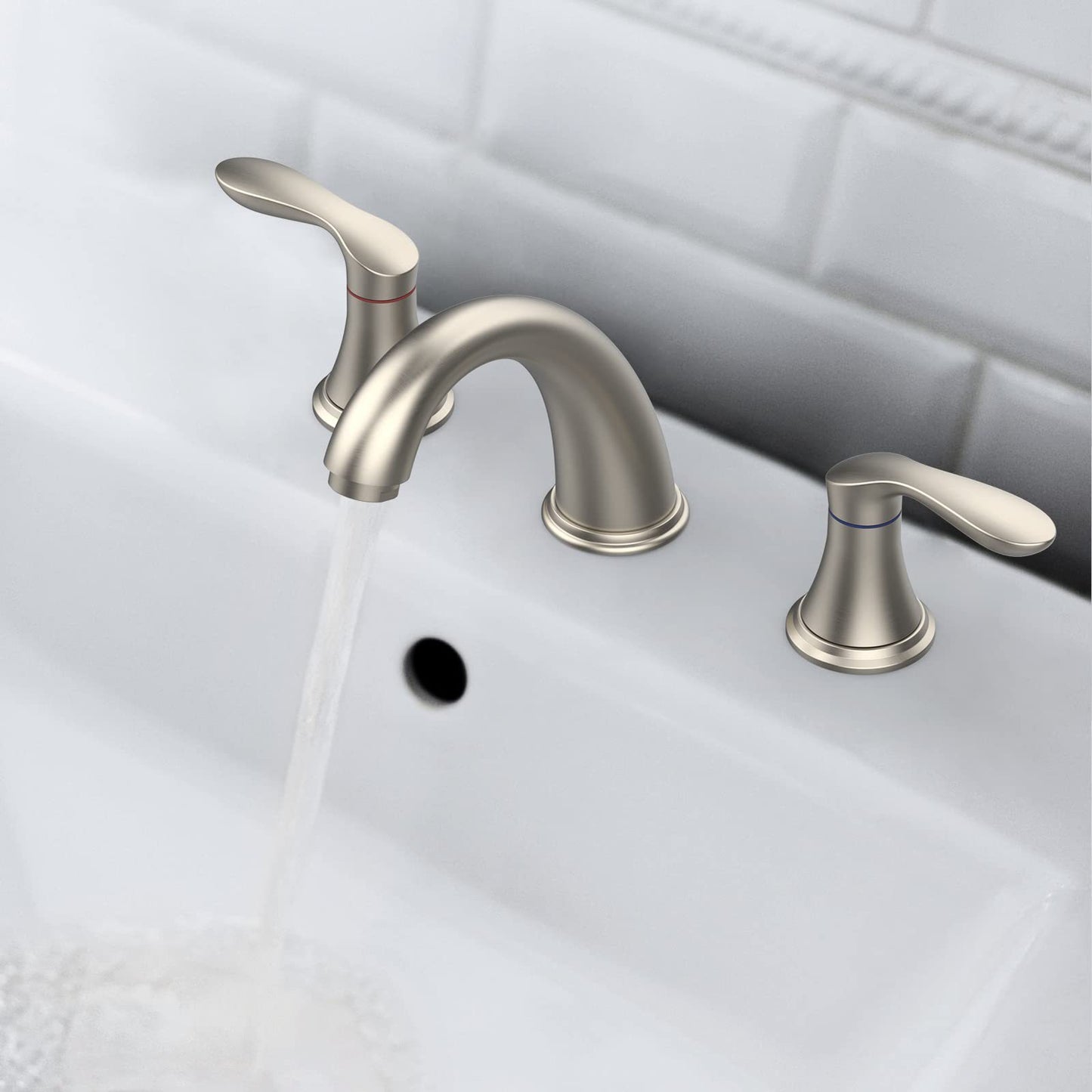 Cross-border Wash Basin Hot And Cold Household Double Handle Bathroom Hotel Three-hole Faucet