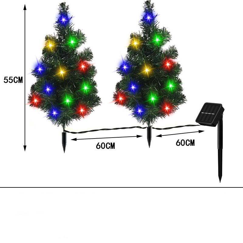 Lampe solaire pour sapin de Noël, décoration de jardin, lumières de Noël, décorations de jardin de campagne