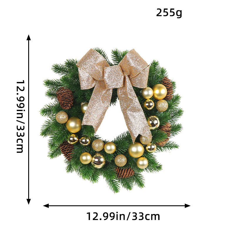 Bowknot Christmas Ball Garland Window Home Door Hanging Decorations