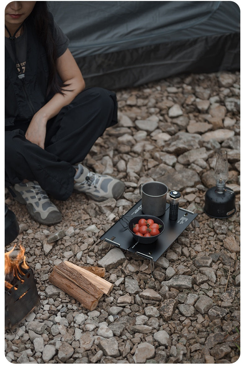 Mesa plegable de aleación de aluminio para acampar al aire libre serie 05