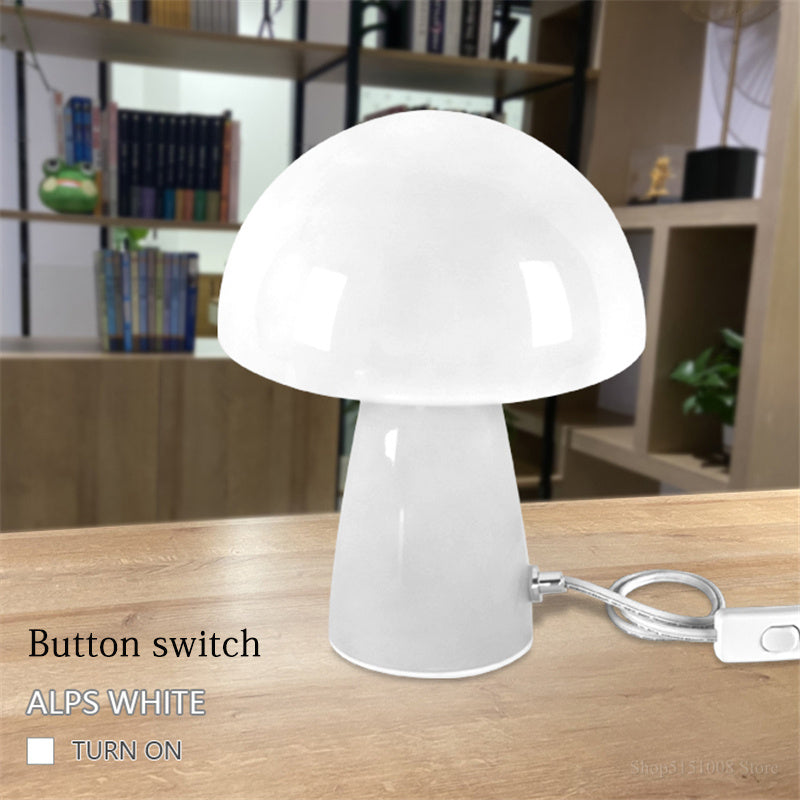 Lampe champignon à Induction tactile, technologie noire, Style nordique créatif, lampe champignon pour enfants, lampe de Table de chevet pour chambre à coucher