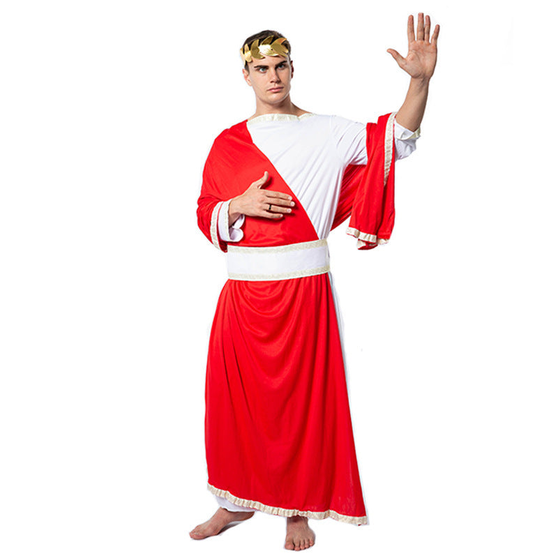 Halloween Acting Stage Performance Props Councilor Theater Costume Ancient Caesar Costume