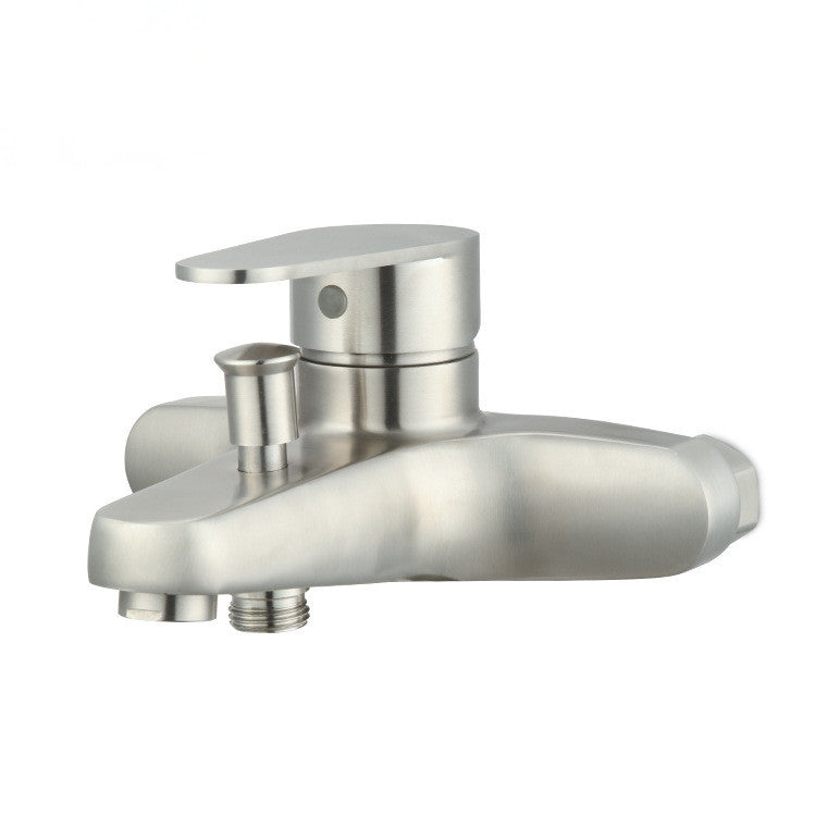 Stainless Steel Concealed Wall-mounted Hot And Cold Mixing Valve Bathtub Lifting Triple Faucet