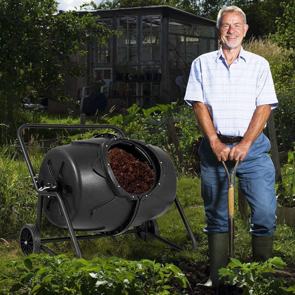 Seau à compost rotatif amovible