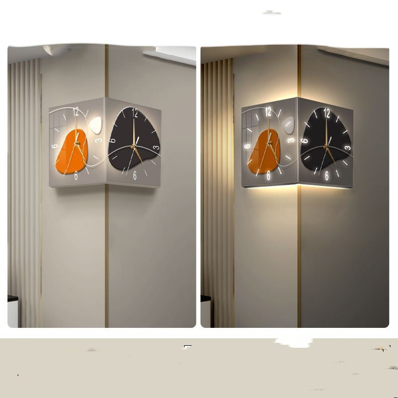 Horloge créative lumineuse double face