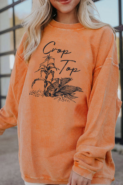 Pull tête de citrouille d'Halloween pour femme - Pull ample à col rond